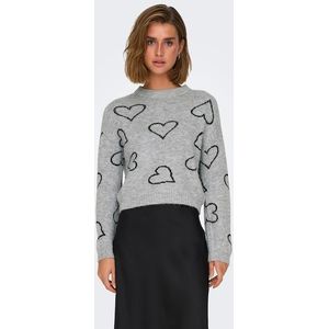 ONLY Rundhalspullover »ONLHAPPIE LS HEART O-NECK KNT«