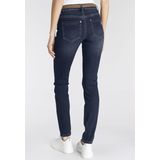 DELMAO Slim-fit-Jeans, (Set, 2 tlg., mit Gürtel), schmale Beinform, normale Leibhöhe, knöchellang