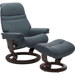 Stressless® Relaxsessel »Sunrise«, (Set, Relaxsessel mit Hocker), mit Classic Base, Größe M, Gestell Wenge