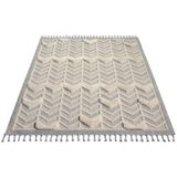 Carpet City Hochflor-Teppich »VALENCIA 920«, rechteckig, 20 mm Höhe, Läufer, Boho-Stil, Hochtief-Muster/ 3D-Effekt, mit Fransen