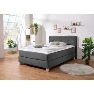 Home affaire Boxspringbett »Fargo«, inkl. Topper, in 3 Matratzenarten, in Samt- oder Strukturstoff