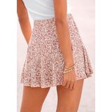 Vivance Hosenrock, mit Blumendruck, Skort, Rock inklusive Hose, bequemer Bund