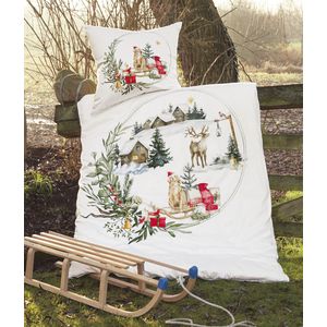 Janine Wendebettwäsche »modern art 42103 Weihnachten«, mit Reißverschluss, Winterbettwäsche, Weihnachtsbettwäsche, Elch