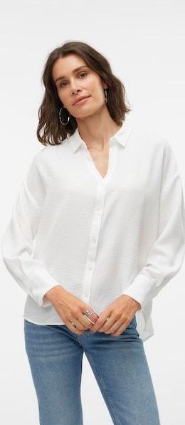 Vero Moda Langarmbluse »VMMELANEY QUEENY LS SHIRT WVN NOOS«