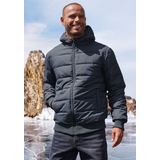 John Devin Steppjacke, mit Kapuze, Outdoorjacke mit Strickbündchen