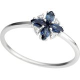 Firetti Fingerring »Schmuck Geschenk Gold 333 Damenring Goldring Blume Edelstein«, mit Saphir - mit Brillanten