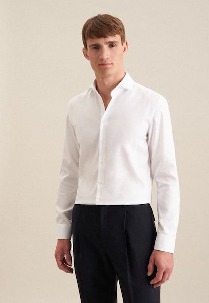 seidensticker Businesshemd »Schwarze Rose«, Slim Kentkragen Uni