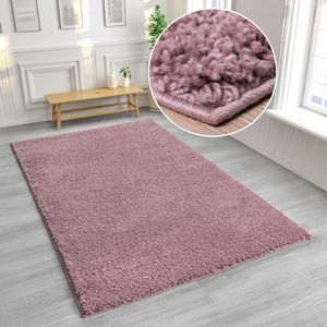 Home affaire Hochflor-Teppich »Viva«, rechteckig, 45 mm Höhe, Uni Farben, einfarbig, besonders weich und kuschelig