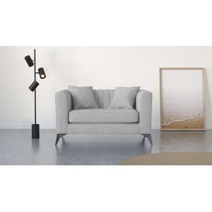 Places of Style Loveseat »MATTHEW Loungesessel, Maße B/T/H: 130/86/74 cm«, incl. Zierkissen, feine Steppung im Rücken, belastbar bis 200kg