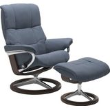 Stressless® Relaxsessel »Mayfair«, (Set, Relaxsessel mit Hocker), mit Hocker, mit Signature Base, Größe S, M & L, Gestell Wenge