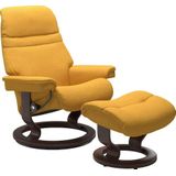Stressless® Relaxsessel »Sunrise«, (Set, Relaxsessel mit Hocker), mit Classic Base, Größe L, Gestell Wenge