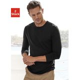 H.I.S Langarmshirt, (Packung, 2er-Pack), Doppelpack Unterziehshirt aus Baumwoll-Mix