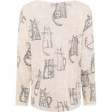 Zwillingsherz Langarmshirt »""Katze""«, mit kreativem Katzenmotiv, One Size
