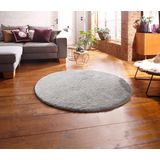 my home Hochflor-Teppich »Microfaser Teppich Magong, besonders weich, sehr feiner Flor«, rund, 25 mm Höhe, unifarben, weiche Teppiche, Wohnzimmer, Schlafzimmer, Kinderzimmer