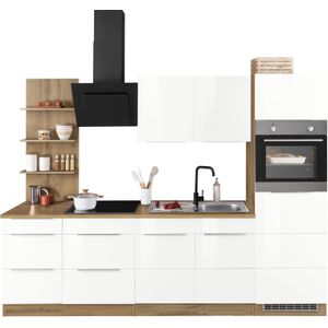 KOCHSTATION Küchenzeile »KS-Brindisi Breite 270 cm«, wahlweise mit E-Geräten und Induktion, mit MDF-Fronten und Regal