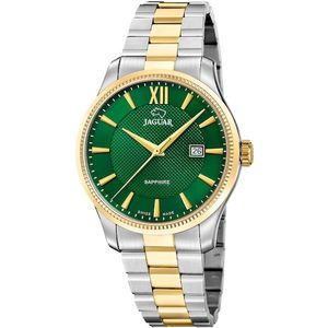 Jaguar Quarzuhr »Essentia«, Armbanduhr, Herrenuhr, Swiss Made, Edelstahlarmband, bicolor, Datum