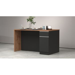 KOCHSTATION Kücheninsel »Sole,Kochinsel,Küchenarbeitsblock,Inselküche,Arbeitsinsel«, Breite 160 cm mit 2 Türen,2 Schubkästen, Aluminiumgriff