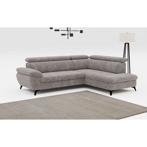 COTTA Ecksofa »Hudson L-Form«, inkl. verstellbare Kopfstützen, wählbar mit Bettfunktion und Stauraum