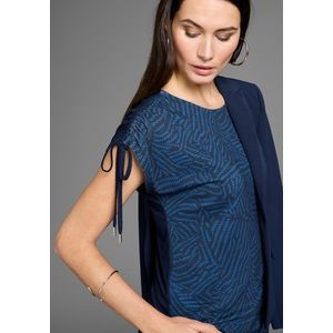 HECHTER PARIS Rundhalsshirt, mit Bindedetails und Alloverprint
