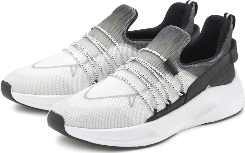 John Devin Sneaker »Freizeitschuhe, Slip-On Sneaker«, mit elastischen Bändern für schnelles Reinschlüpfen VEGAN