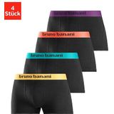 Bruno Banani Boxer »Boxershorts für Herren«, (Packung, 4 St.), mit farbigen Marken-Schriftzug am Bündchen