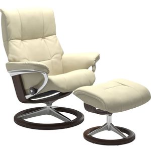 Stressless® Relaxsessel »Mayfair«, (Set, Relaxsessel mit Hocker), mit Hocker, mit Signature Base, Größe S, M & L, Gestell Braun
