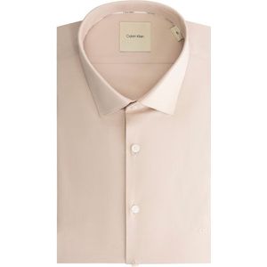 Calvin Klein Businesshemd »POPLIN STRETCH SLIM SHIRT«, mit Kentkragen, Logoprint auf Brusthöhe