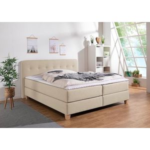 Home affaire Boxspringbett »Fargo«, inkl. Topper, in 3 Matratzenarten, in Samt- oder Strukturstoff