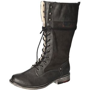 Mustang Shoes Winterstiefel, Blockabsatz, Schnürstiefel, Langschaftstiefel, Innenreißverschluss