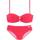 Vivance Bügel-Bandeau-Bikini, mit edlen Zierknöpfen