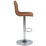 ACTONA GROUP Barhocker »Emu«, Barstuhl, PU Lederoptik, Braun, Trompetenfuß, Sitzhöhe: 61-82 cm
