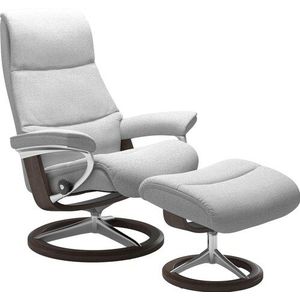 Stressless® Relaxsessel »View«, (Set, Relaxsessel mit Hocker), mit Signature Base, Größe S,Gestell Wenge
