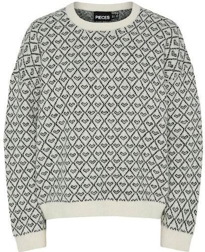 pieces Rundhalspullover »PCNAVI LS O-NECK KNIT MM«