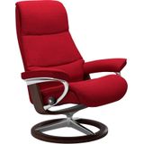 Stressless® Relaxsessel »View«, (Set, Relaxsessel mit Hocker), mit Signature Base, Größe L,Gestell Braun