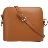 Cluty Umhängetasche, echt Leder, Made in Italy