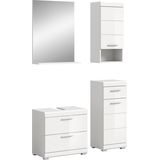 INOSIGN Badmöbel-Set »Siena, 4 teilig, bestehend aus:«, (Set), Waschbeckenunterschrank, Spiegel, Unterschrank, Hängeschrank