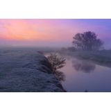 Papermoon Fototapete »Fluss in Winterlandschaft«