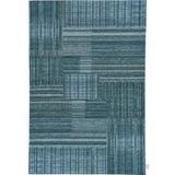 TOM TAILOR Teppich »Stripy Pat«, rechteckig, 5 mm Höhe, Flachgewebe, modernes Patchworkdesign, gestreift, Chenille, Wohnzimmer