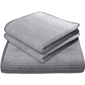 Dyckhoff Handtuch Set »Colori«, Set, 3 tlg., Walkfrottee, 2 Handtücher & 1 Duschtuch,100% Bio Baumwolle, 450 g/m²