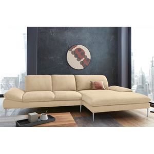 W.SCHILLIG Ecksofa »enjoy&MORE, Designsofa, bequem, zeitlos und elegant, L-Form«, mit Sitztiefenverstellung, Füße silber matt, Breite 340 cm