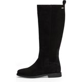 Tommy Hilfiger Stiefel »FLAG SUEDE LONG BOOT ZIP«, Blockabsatz, Langschaftstiefel, Businesstiefel mit kleinem Logo