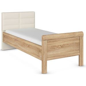 rauch Bett »Bett Einzelbett Stollenbett EVELYN«, in Komforthöhe mit Polsterkopfteil in elegantem Stil MADE IN GERMANY