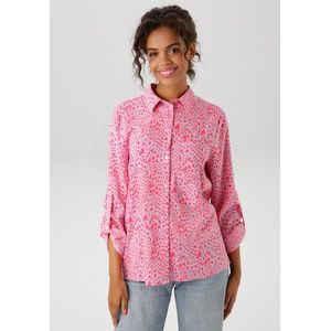 Aniston CASUAL Hemdbluse, mit kleinen, grafischen Herzchen bedruckt