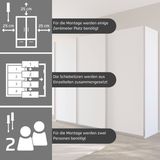 rauch Schwebetürenschrank »Kleiderschrank Kleiderschränke Schrank Garderobe AGORDO mit Glasfront«, durchdachte Innenausstattung, in 4 Breiten und 2 Höhen MADE IN GERMANY