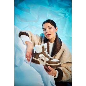 Rieker Winterboots, Schnürboots, Snowboots, Profilsohle, mit Innenreißverschluss