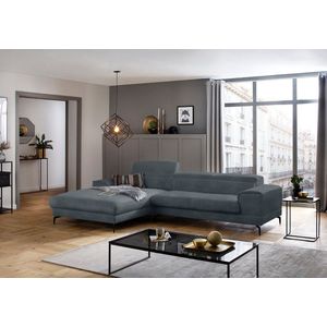 W.SCHILLIG Ecksofa »piedroo, Designsofa mit tollem Sitzkomfort, L-Form«, Kopfteilverstellung, wahlweise mit Sitztiefenverstellung, Breite 303cm