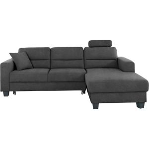TRENDMANUFAKTUR Ecksofa »Chamber, zeitlos und modern, bequem mit hohem Sitzkomfort, L-Form«, inklusive einer Kopfstütze, wahlweise mit Schlaffunktion