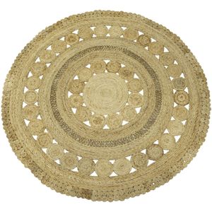 carpetfine Sisalteppich »Juteteppich Finn«, rund, 13 mm Höhe, natürliches Pflanzenmaterial von Hand gewebt, Boho Style