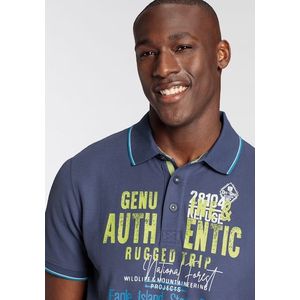 Man's World Poloshirt, Kurzarm, mit Rippbündchen, Polokragen, lässiger Print