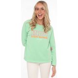 Zwillingsherz Sweatshirt »""Enjoy""«, mit Used-Look Kanten und Stickerei